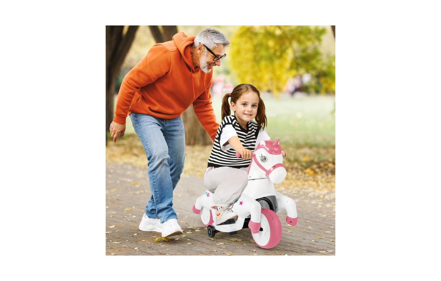 Детская игрушка HONGGE 12V Unicorn Ride-On Toy, Ages 3+, цвет: Розовый — фото 5