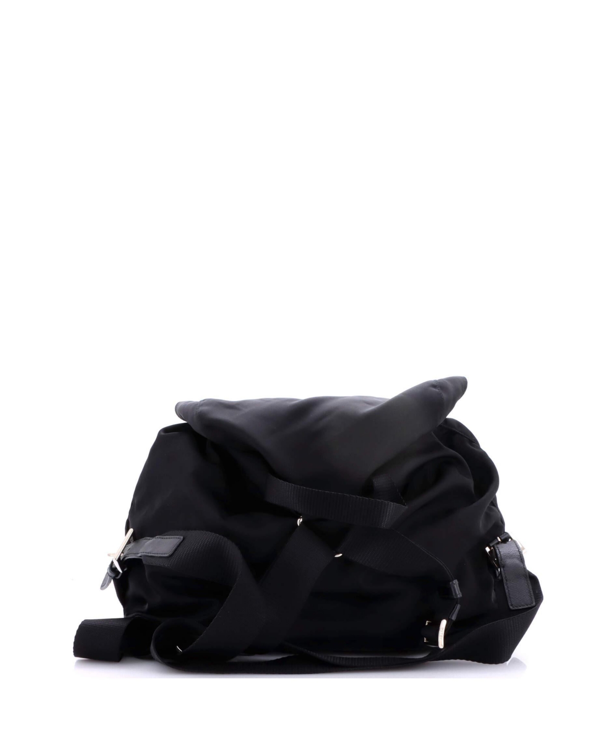 Pre-Owned Prada Medium Double Pocket Buckle Backpack Tessuto