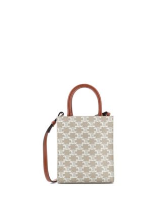 Mini Vertical Cabas Tote Triomphe Coated Canvas