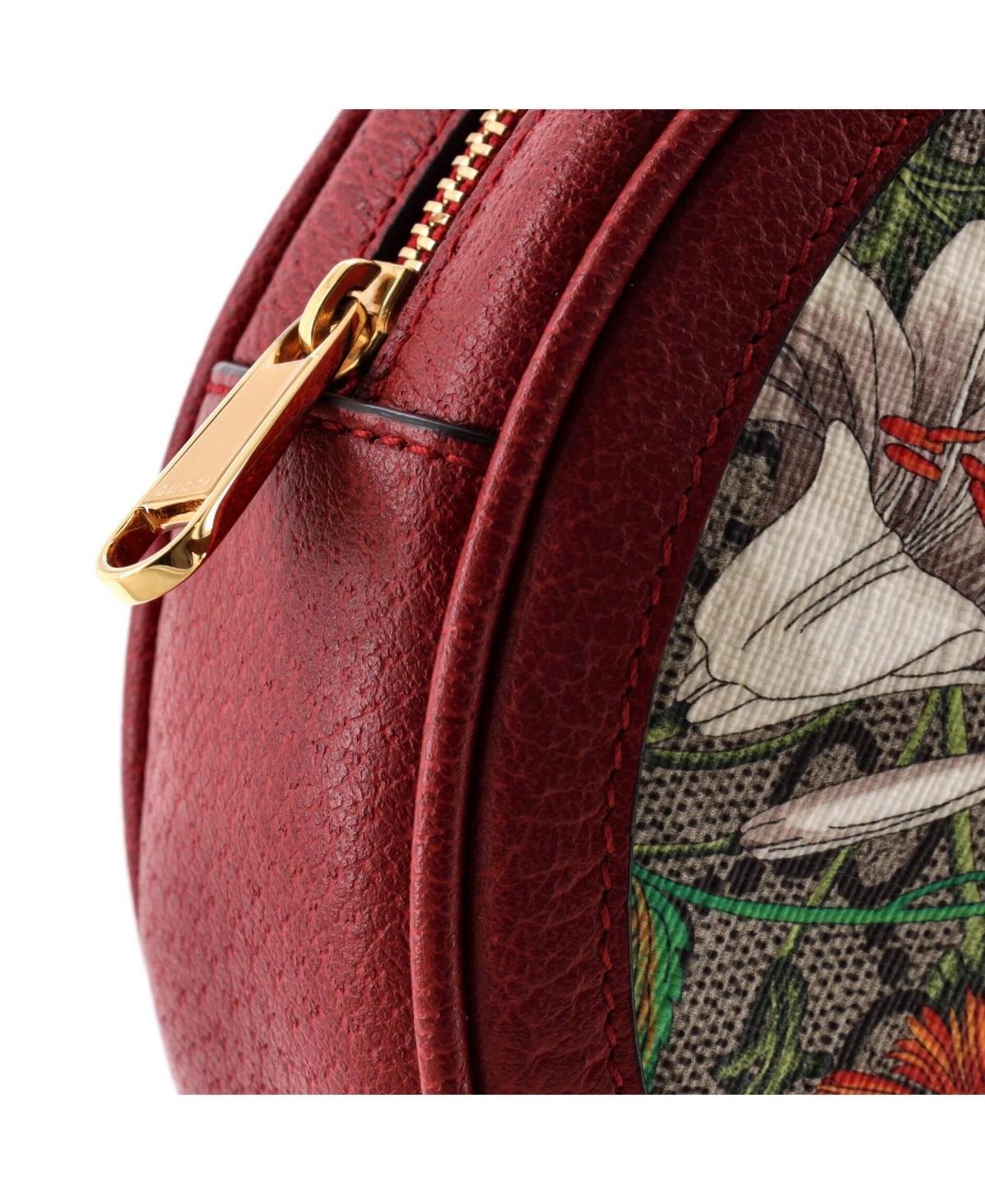 Pre-Owned Gucci Mini Ophidia Round Backpack Flora Gg Coated Canvas