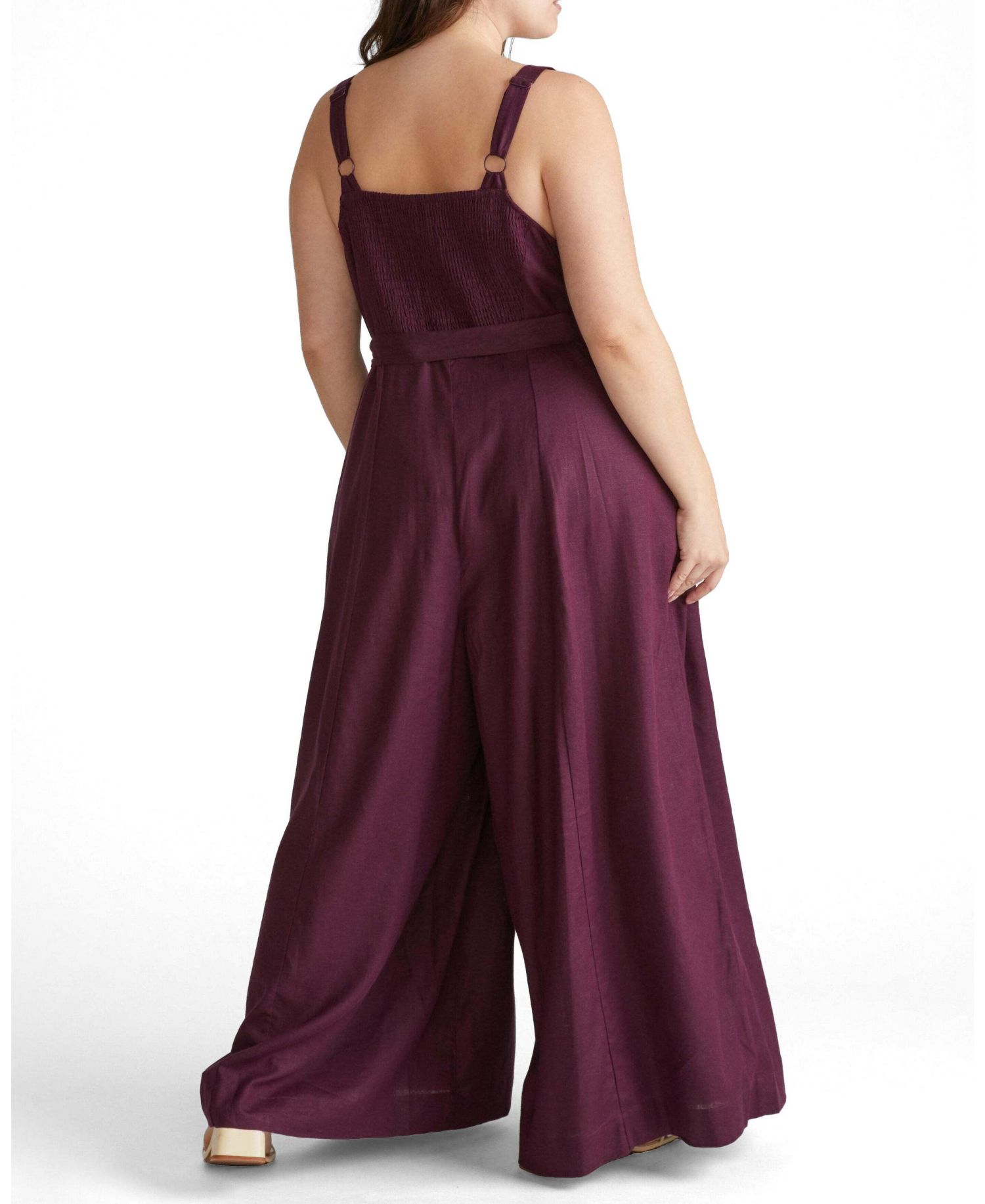 Plus Size Promenade Linen Jumpsuit