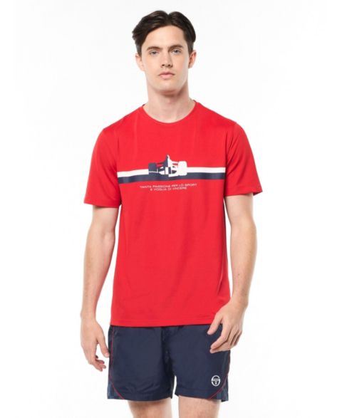 Мужская футболка Sergio Tacchini Macchina, цвет: Adrenaline Rush