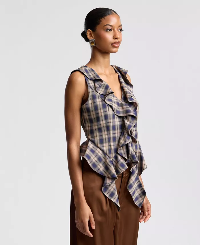 Women's Sleeveless Ruffle Top - thumbnail 4
