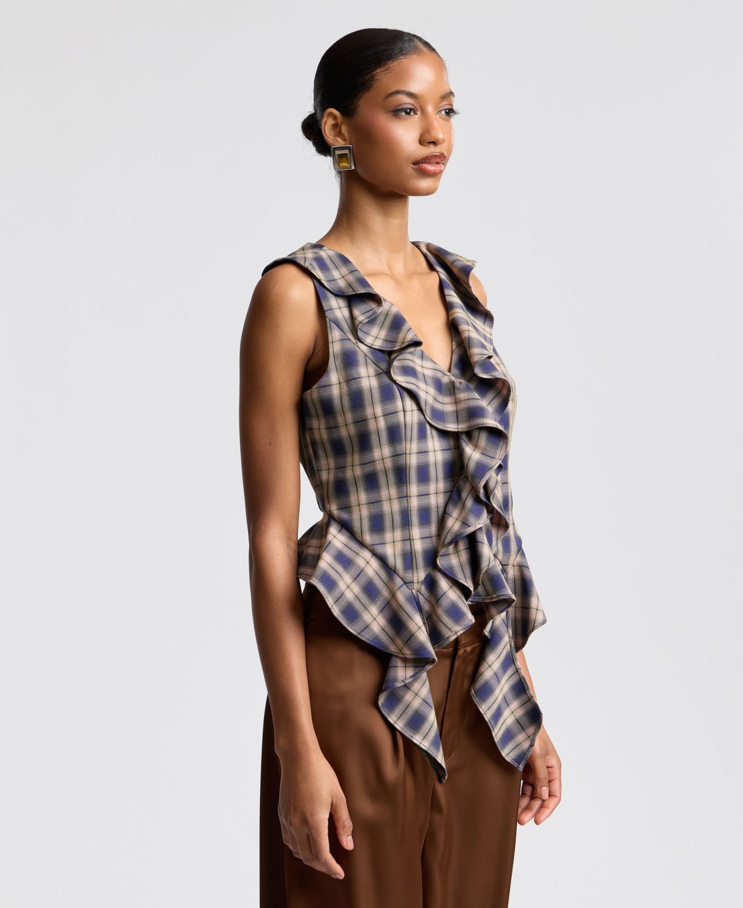 Women's Sleeveless Ruffle Top