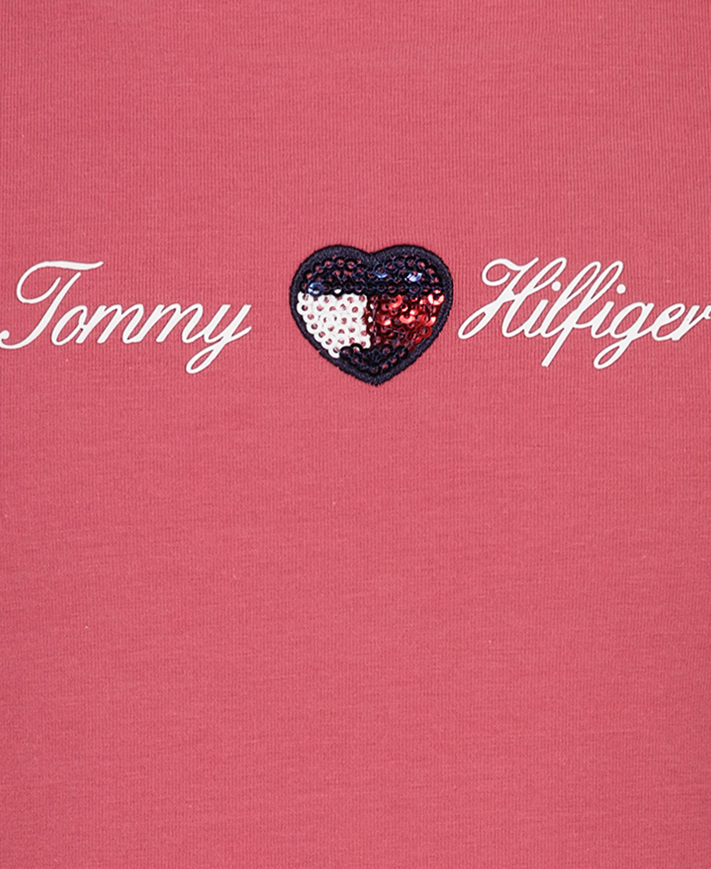 Платье Tommy Hilfiger Short-Sleeve Dress для девочек, цвет: Ягодный — фото 5