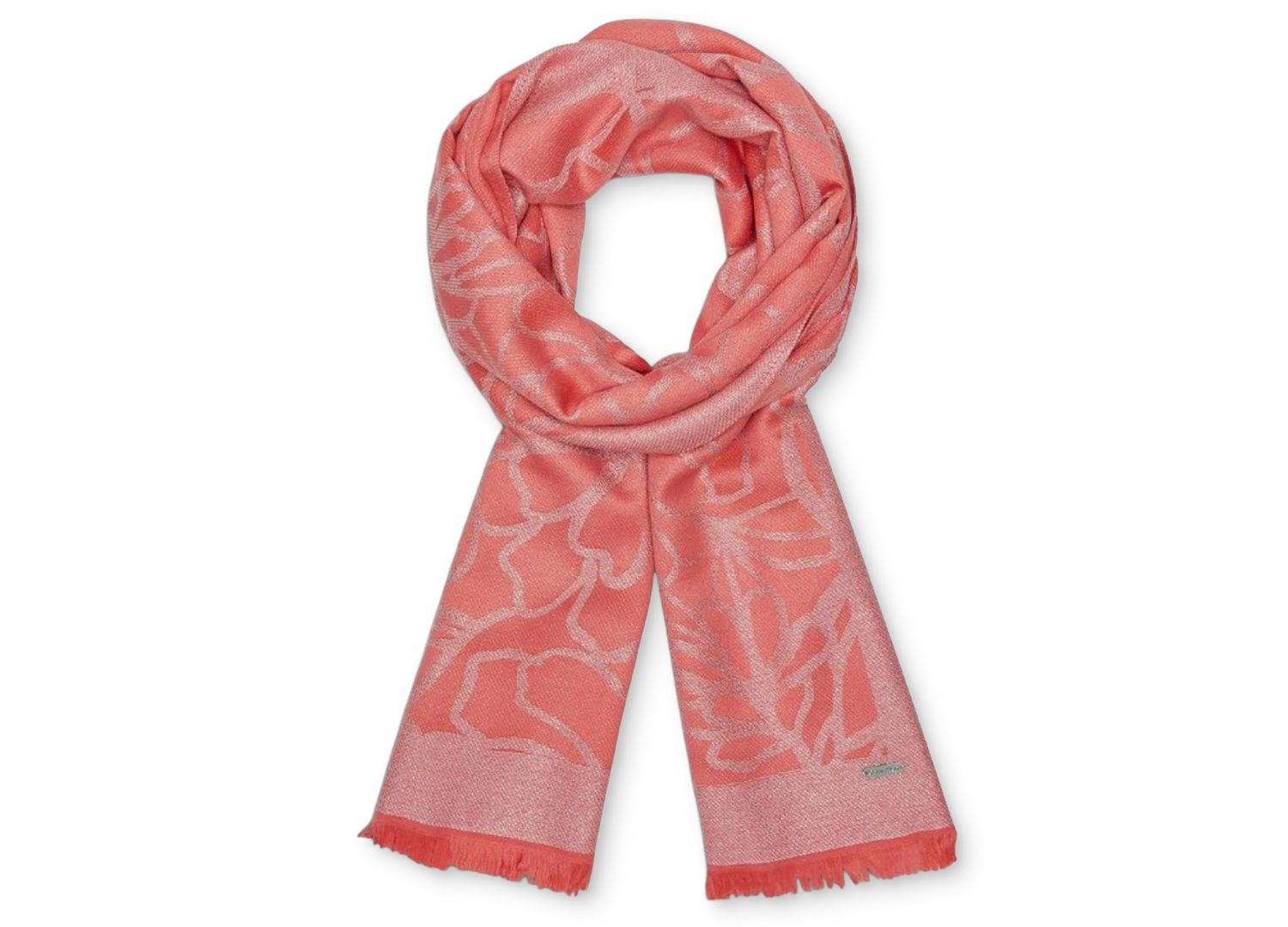 Women's Modern Lurex Floral Wrap Scarf