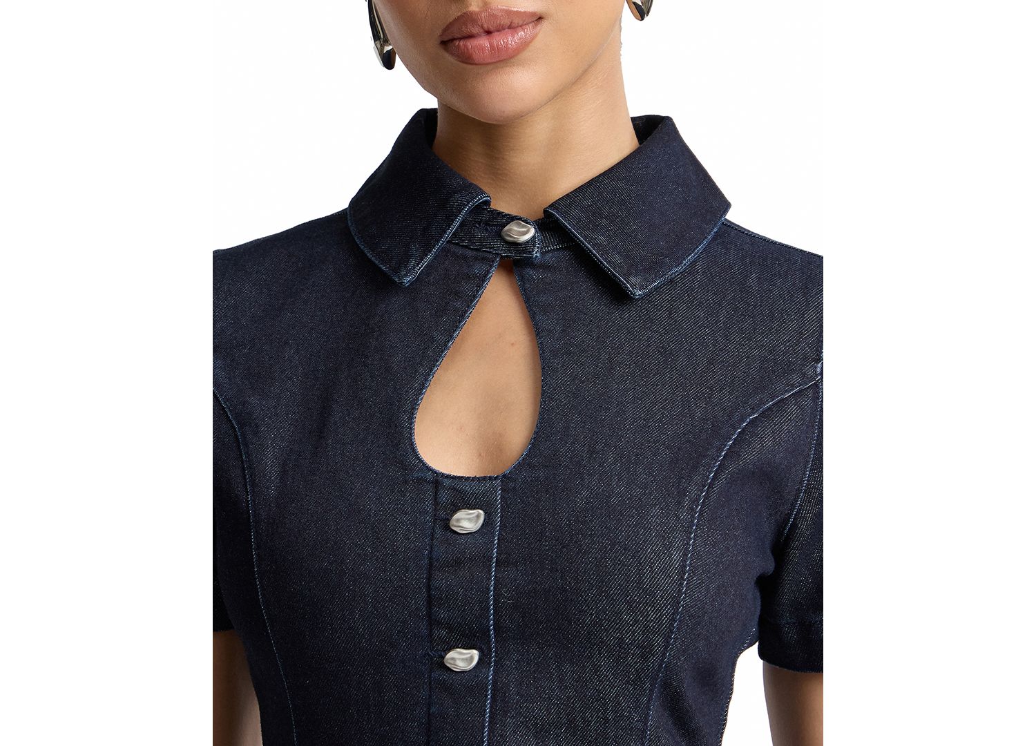Women's Short-Sleeve Collared Dress