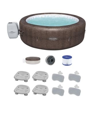 Coleman St Moritz Hot Tub with 4 SaluSpa Seat and 2 Headrest Pillows