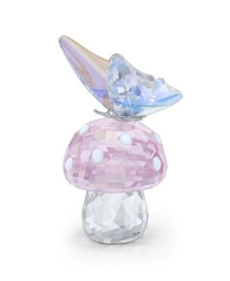 Capsule Mushroom and Butterfly Crystal Figurine