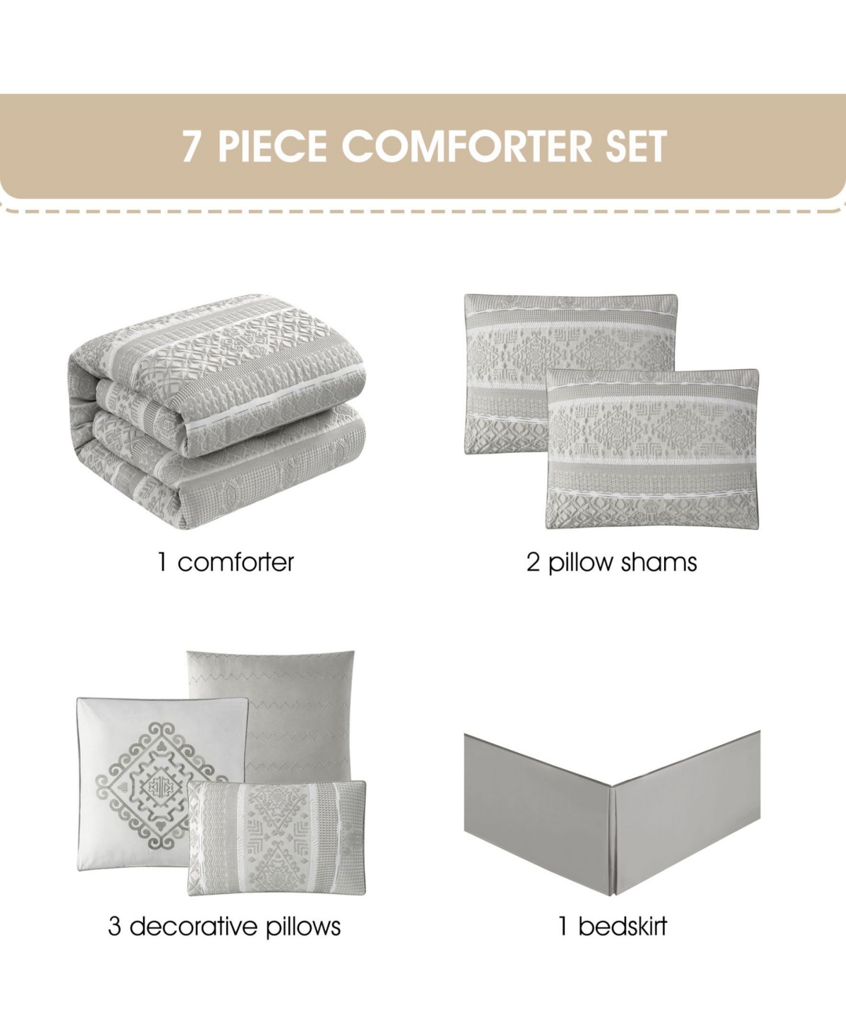 Stratford Park Illusa Floral 7-Pc. Comforter Set, California King