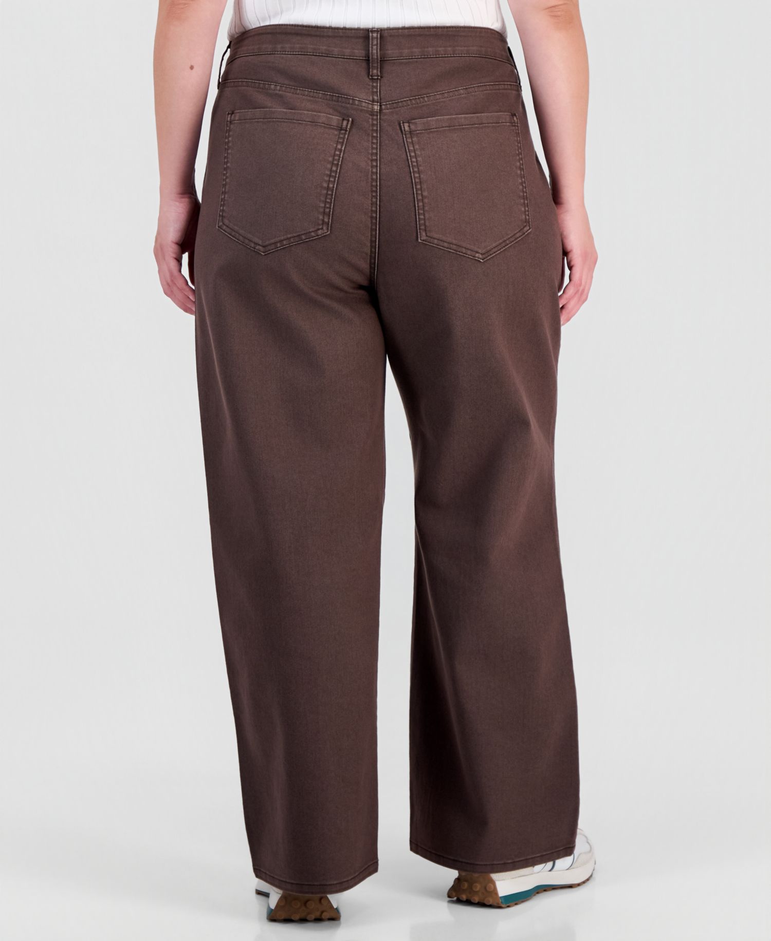 Petite High-Rise Wide-Leg Colored Jeans