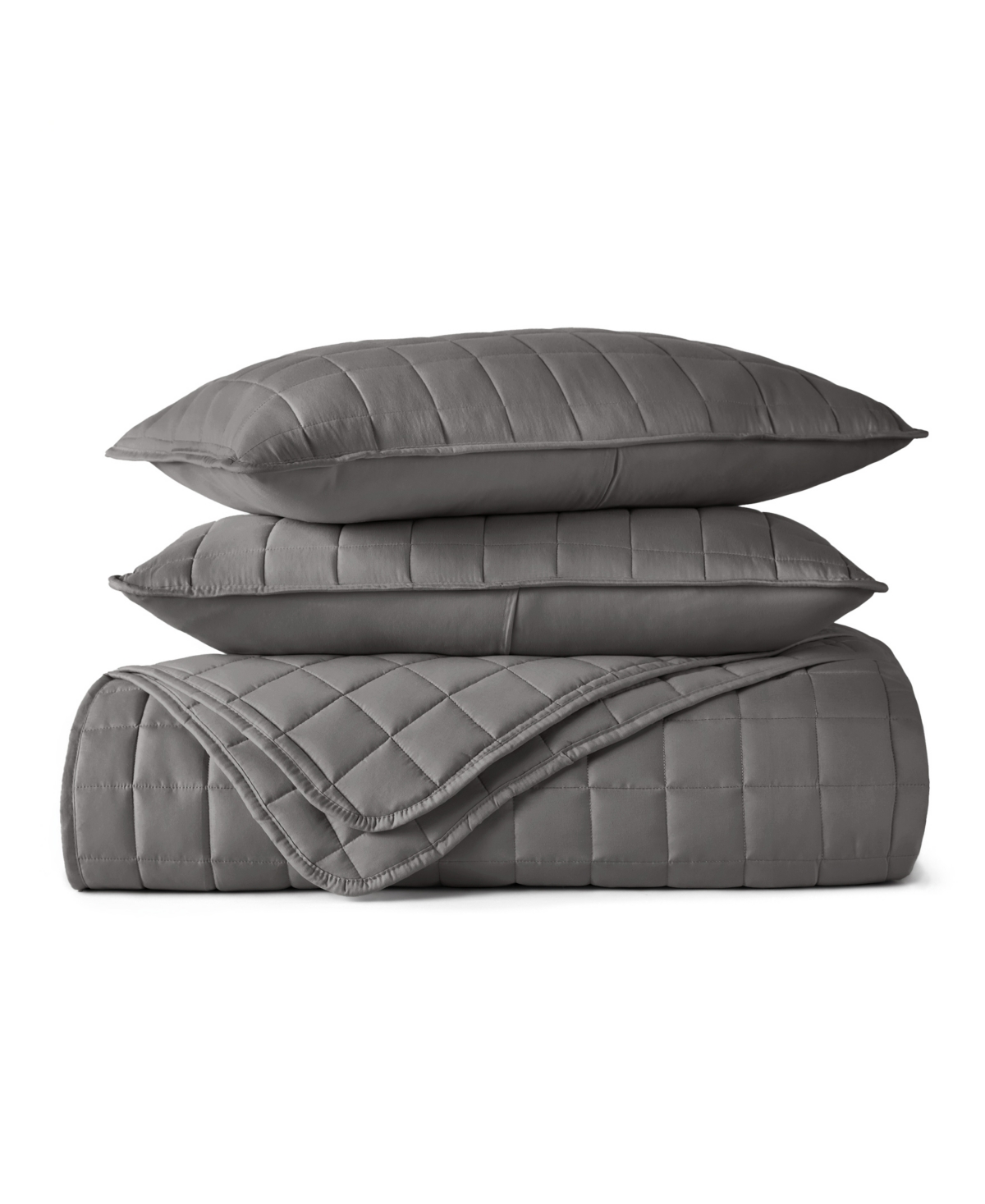 ienjoy Home Ultra Soft Square Pattern Quilted Coverlet Set