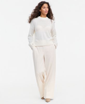 Petite Cm Relaxed Crewneck Cashmere Relaxed-Fit Sweater