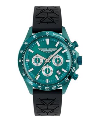 Aston Martin F1 Men's Quartz Green Silicone Strap Watch 44mm - Green