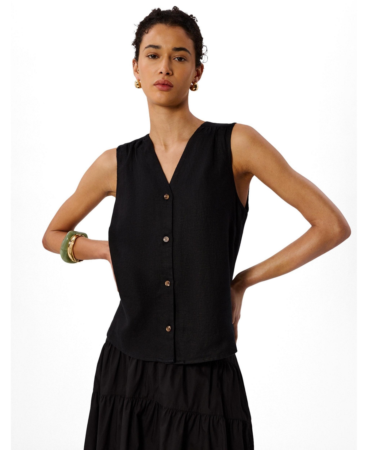 Whistles Women's Laura Linen Tank