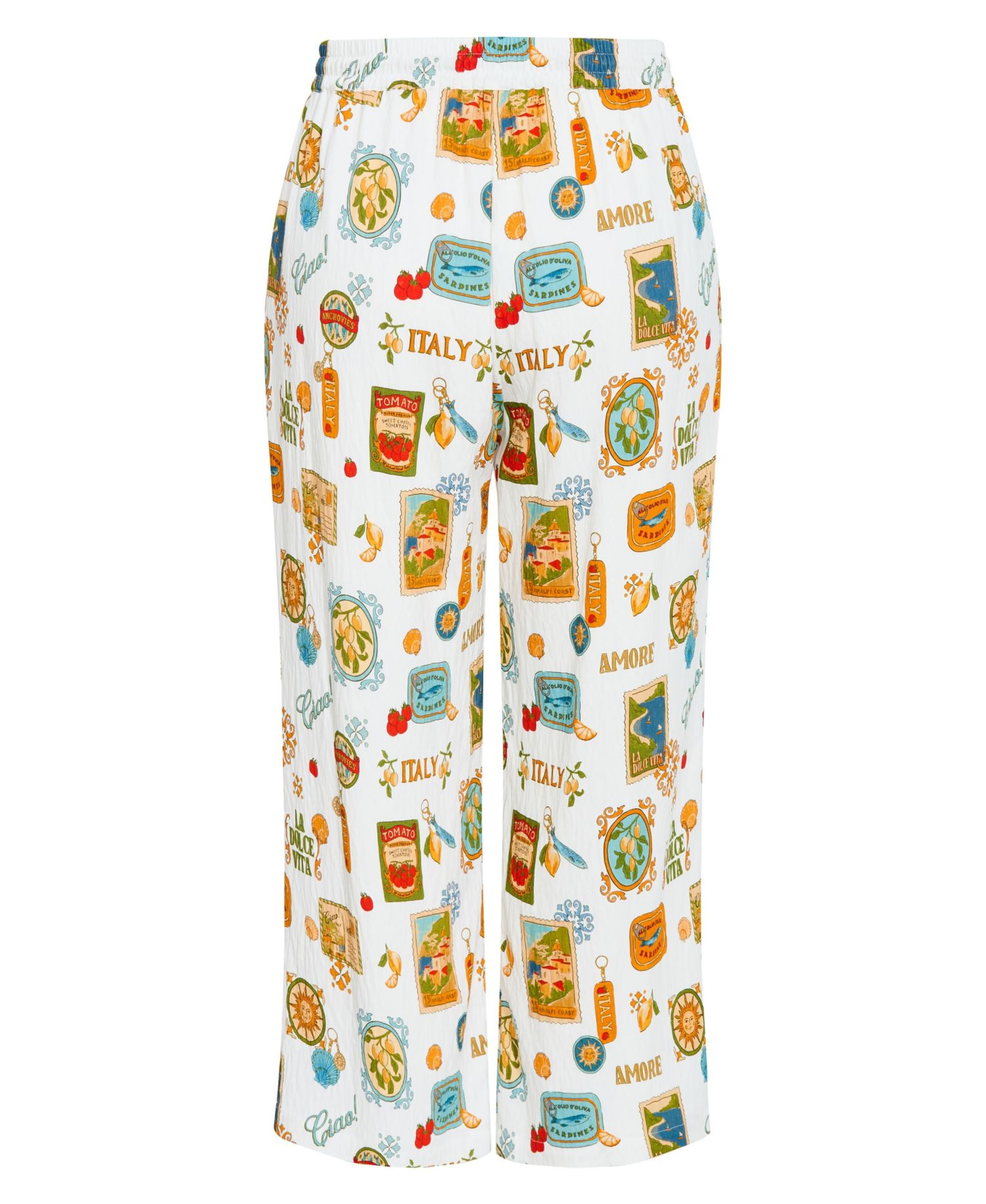 Plus Size Amore Print Wide Leg Pant