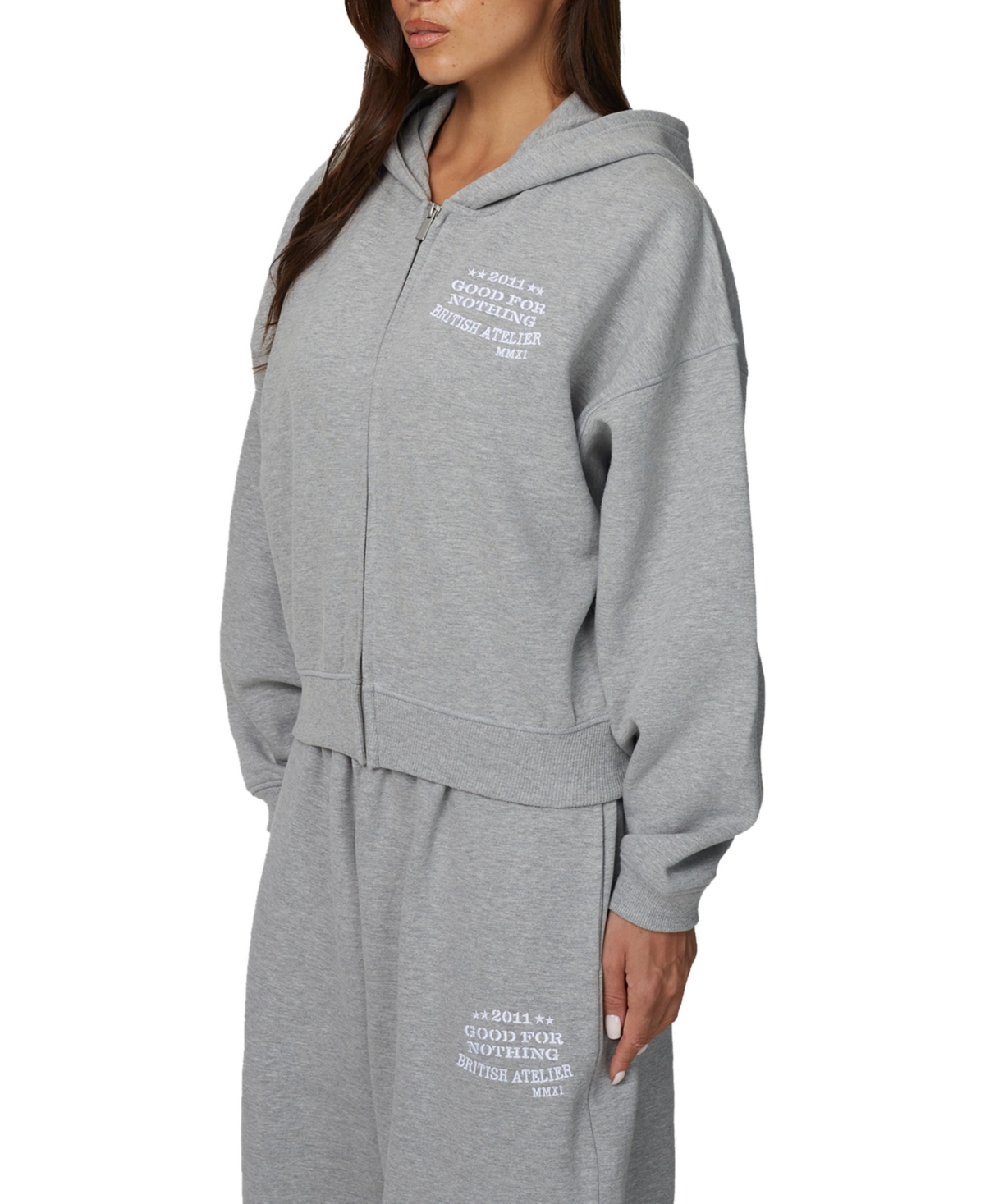 Good For Nothing Women's Cropped Zipped Icarus Hoodie