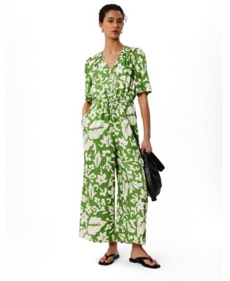 Women's Floral Tie Waist Jumpsuit