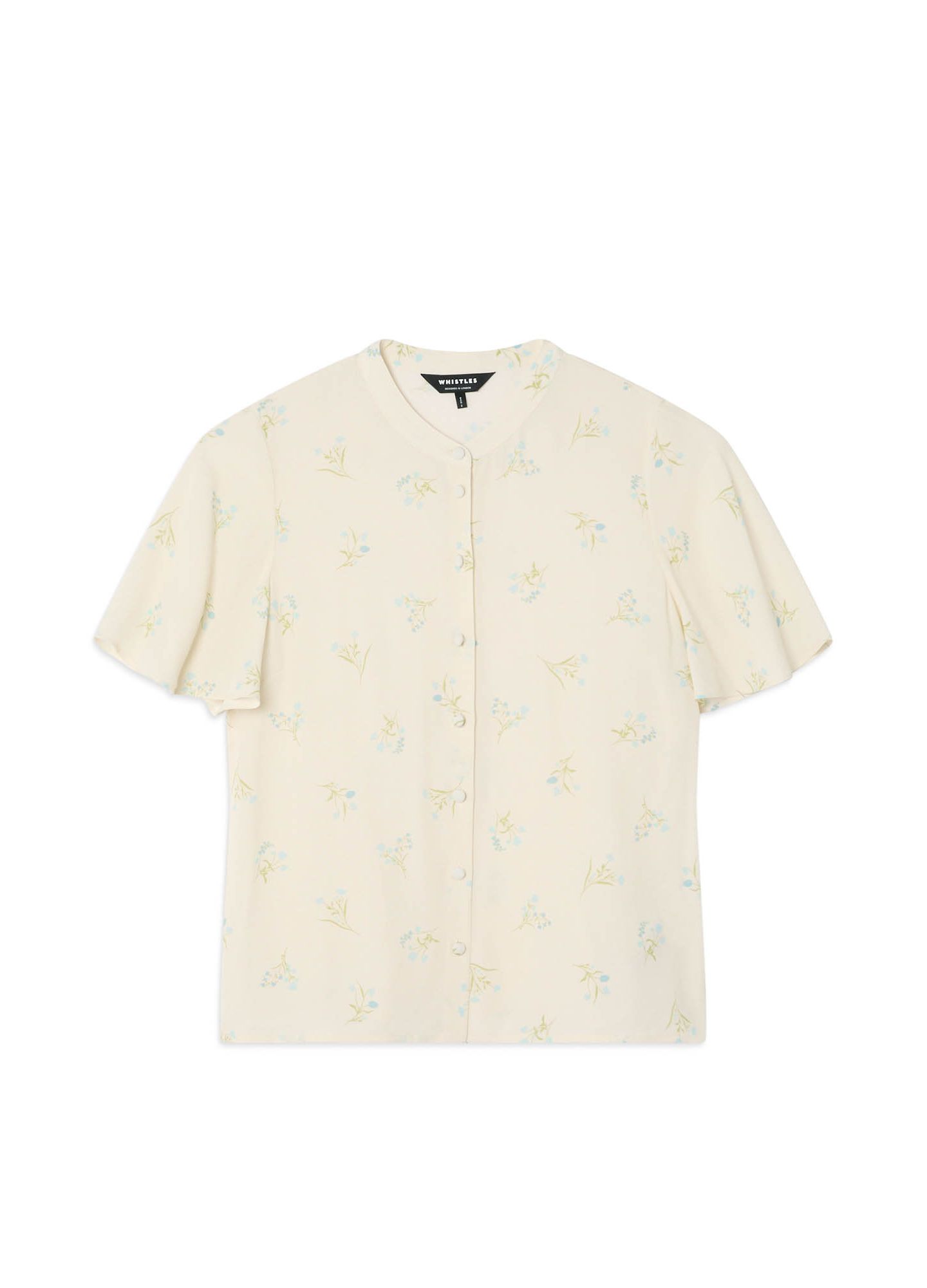 Женская рубашка Whistles Floral Button Front, цвет: Слоновая кость / Разноцветный — фото 5