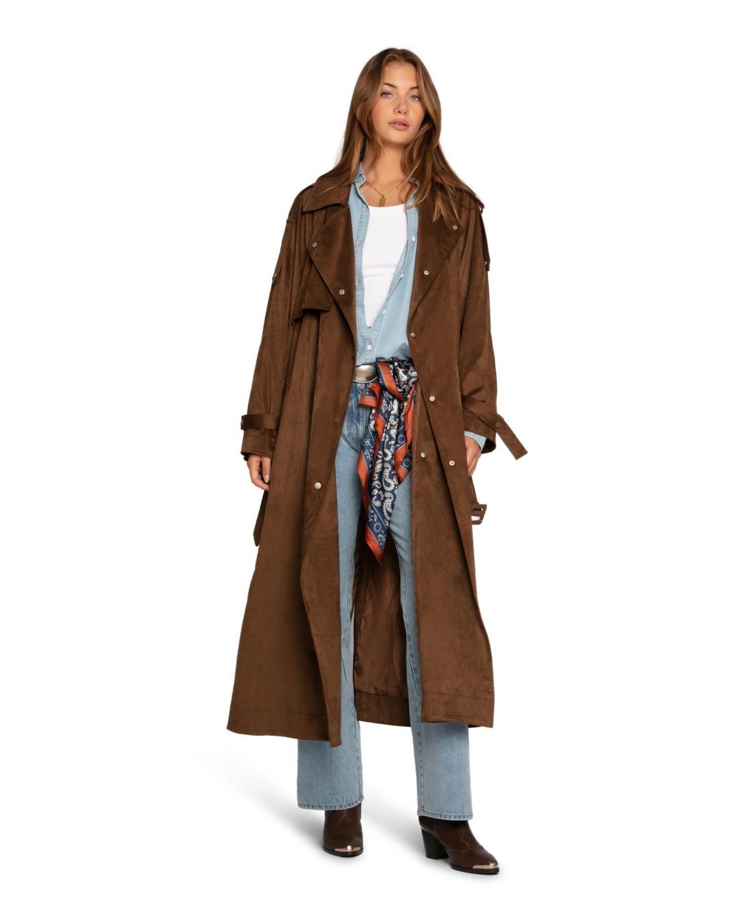 Women's Long Lost Lover Soft Maxi Trench