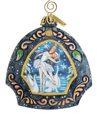 Hand Painted Scenic Ornament Swan Lake Ornament
