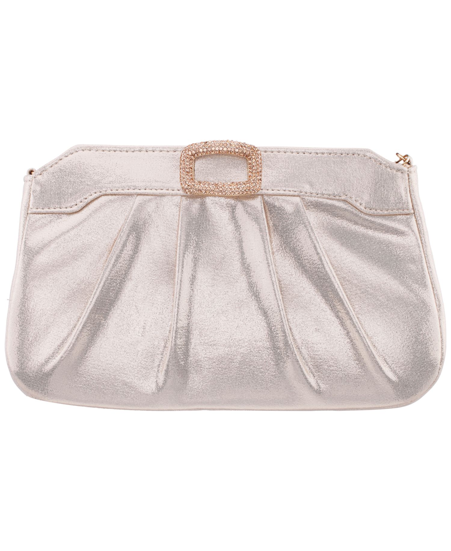 Amy Crystal Buckle Ornament Zip-Top Small Clutch Handbag