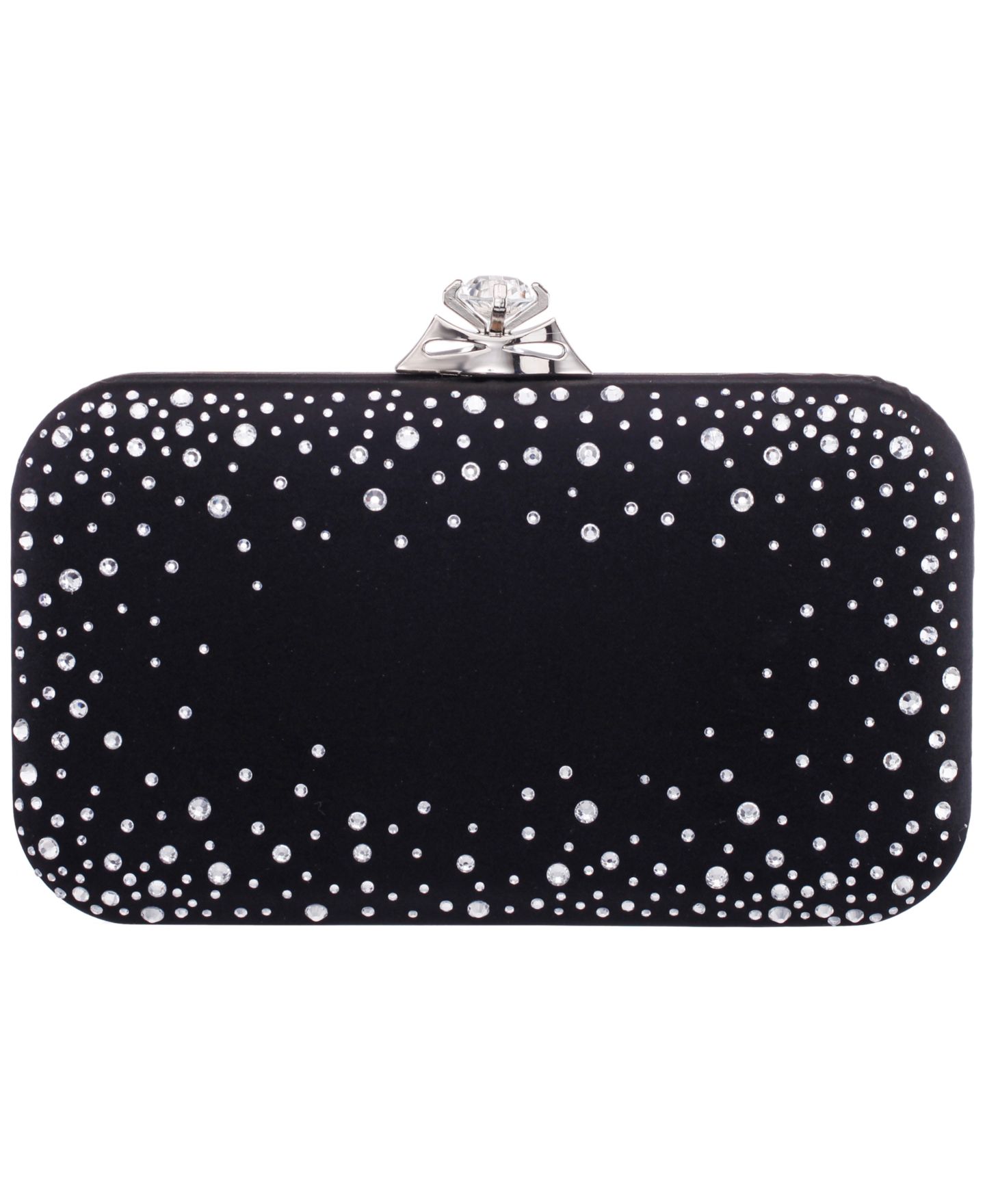 Женский клатч Nina Lindsay Scatter Crystal Minaudiere Small Clutch Handbag, цвет: Чёрный — фото 1