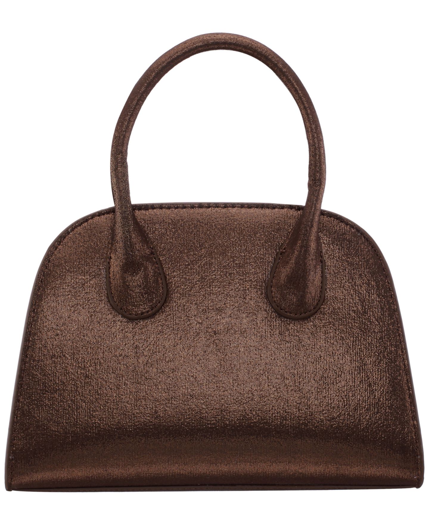 Женская сумка Nina Ainsley Metallic Small Bowling Shoulder Handbag, цвет: Бронзовый — фото 2