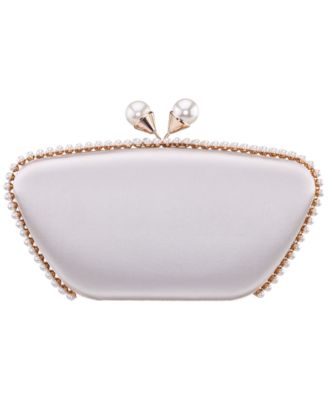 Imitation Pearl Goddess Minaudiere Small Clutch Handbag