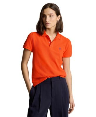 Women's Classic-Fit Mesh Polo Shirt