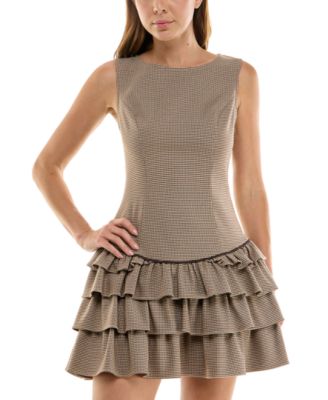 Juniors' Boat Neck Short Dress