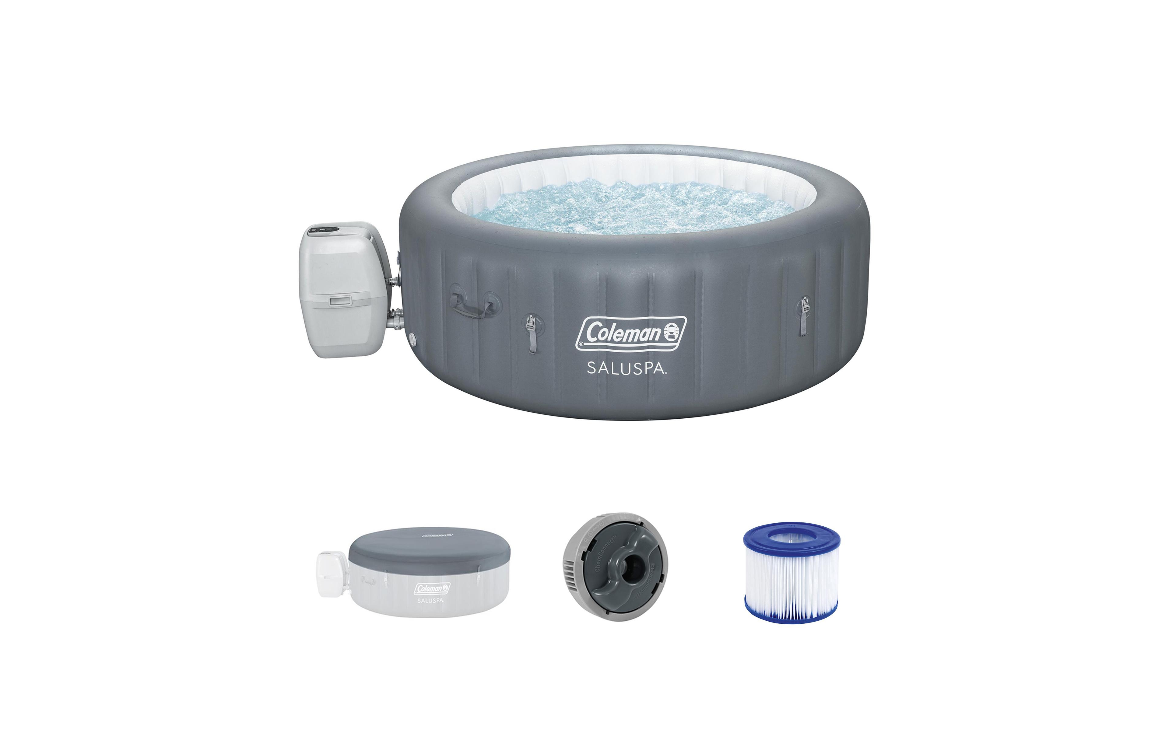 Coleman SaluSpa 4-6 Person AirJet Inflatable Hot Tub with Energy Sense Cover