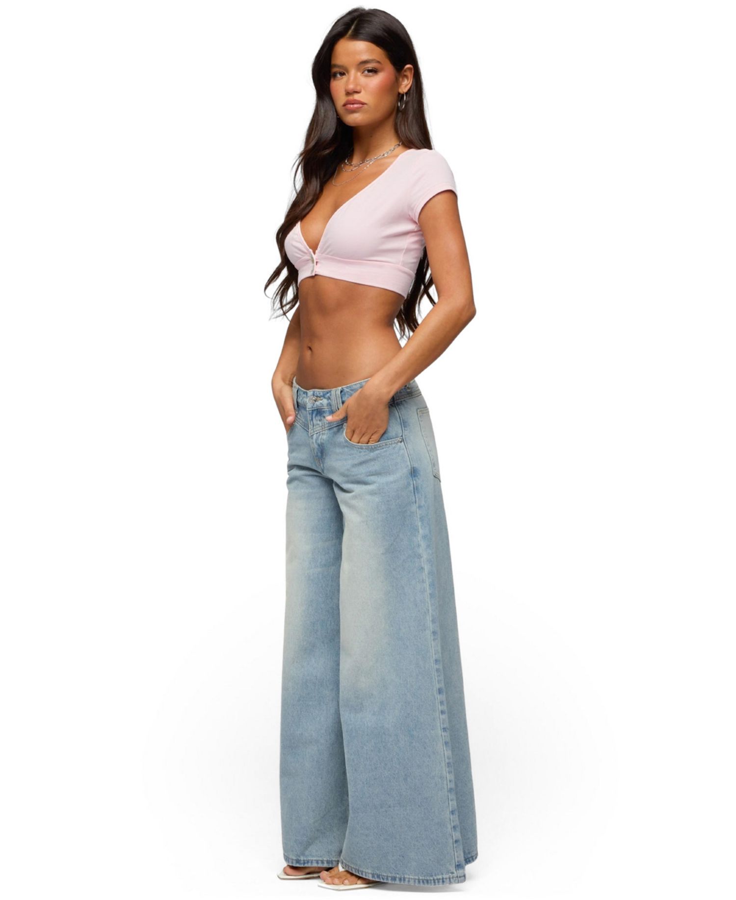 Women's Cecey Button Up Crop Top