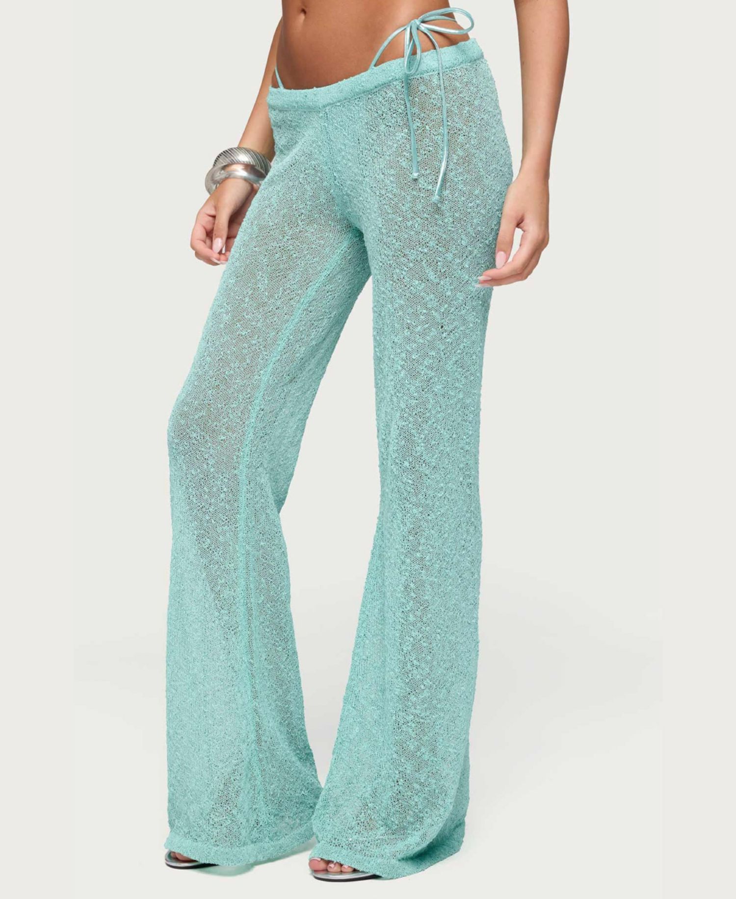 Women's Bena Textured Knit Flared Pants