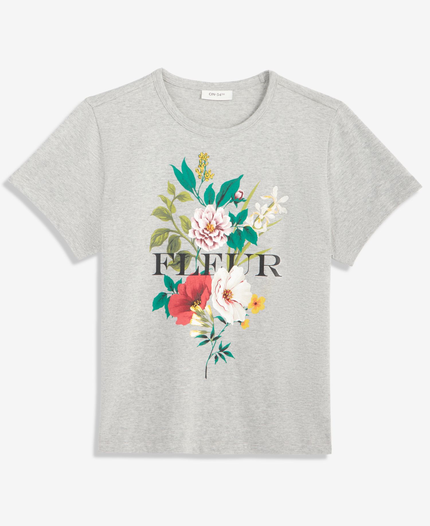 Women's Fleur Beaded Graphic Crewneck T-Shirt