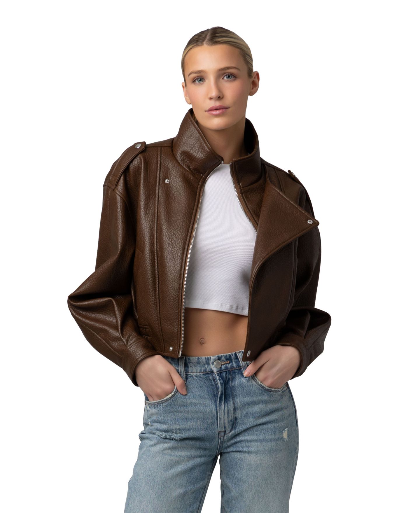 Женская куртка BLANK NYC High Mock Collar, цвет: Late Hours — фото 3