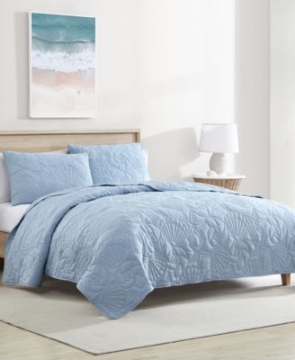 Shell Outline 3-Piece Quilt Set, King