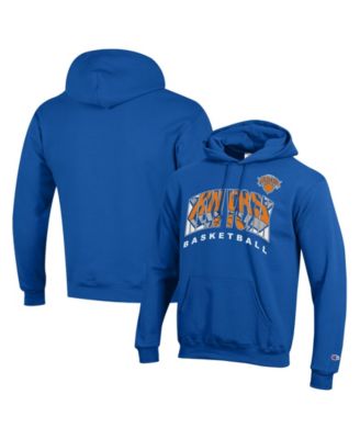 Men's Royal New York Knicks Arch Logo Powerblend Fleece Hoodie