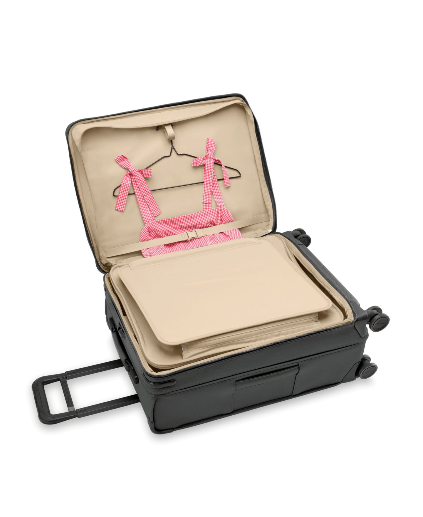 Чемодан Briggs & Riley Baseline Compact Medium Checked Expandable Spinner, цвет: Чёрный — фото 8