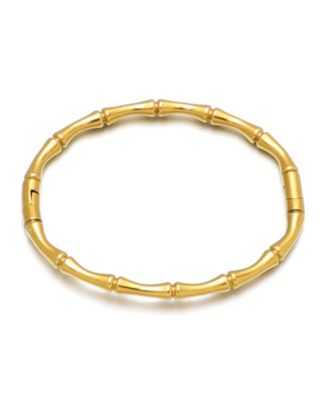 Tarnish Resistant Gold Invisble Clasp Cuff Bracelet