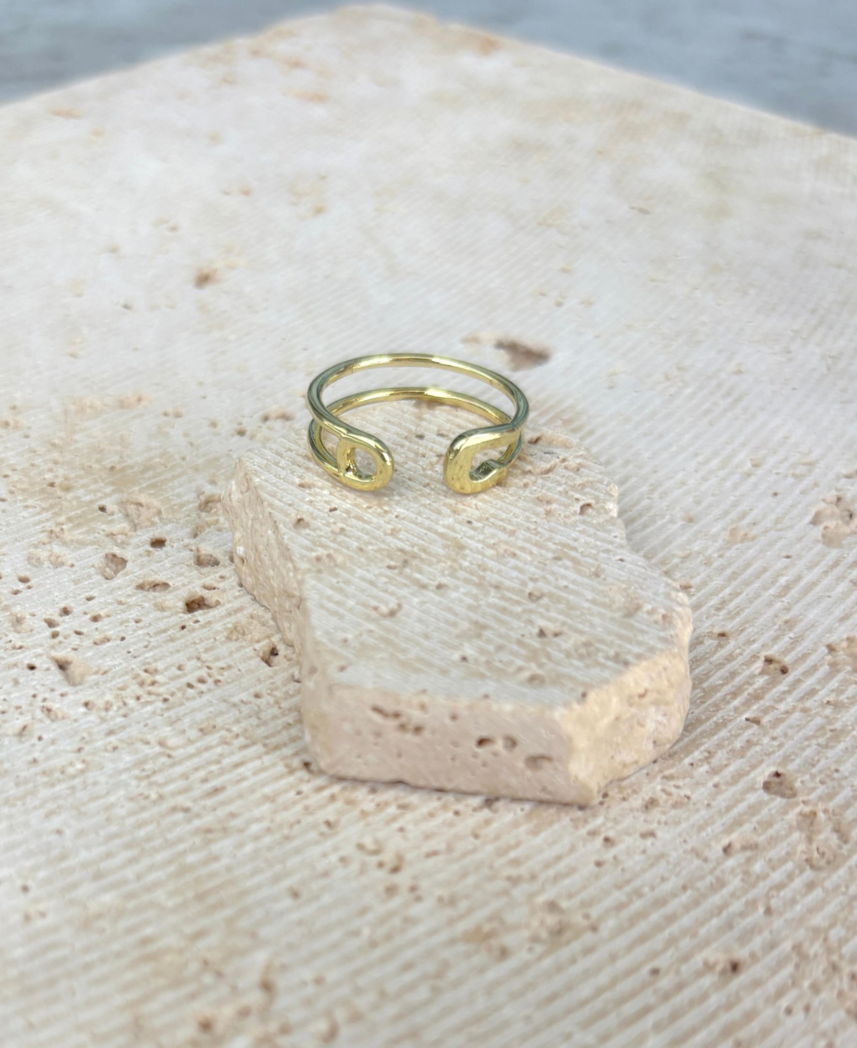 Adornia Gold Adjustable Safety Band Ring