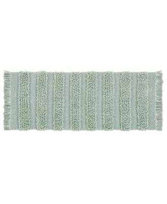 Savannah Fringe Stripe Bath Rug Runner, 24" x 60"