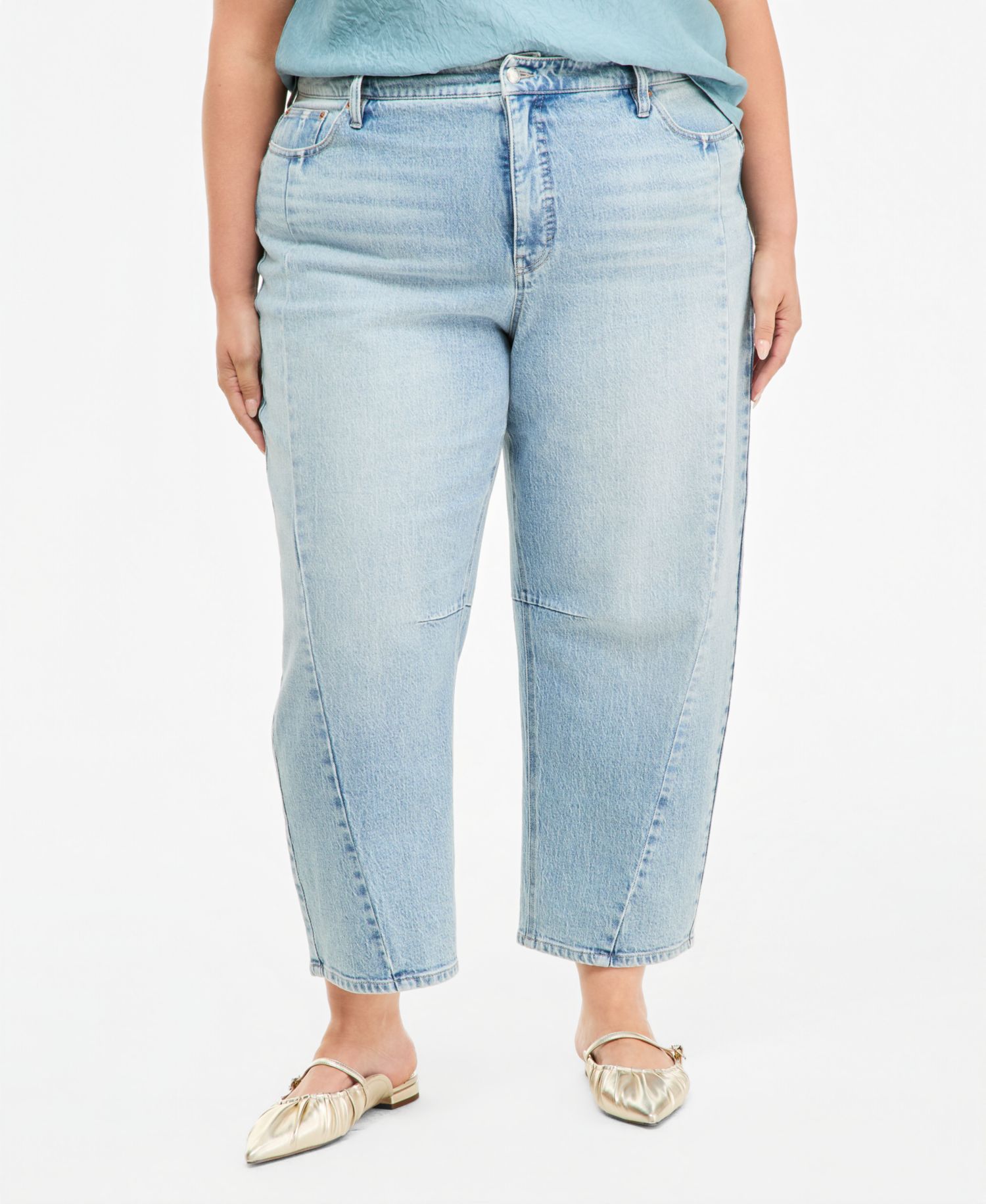 Trendy Plus Size Ames Barrel-Leg Jeans