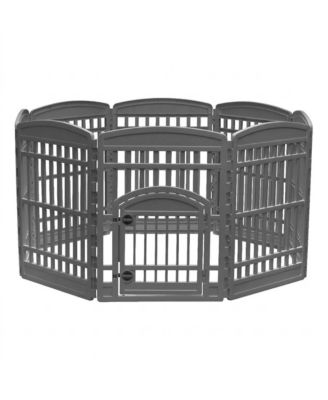 34 Exercise Pet Playpen, Large Plastic Gate with Door for Dogs