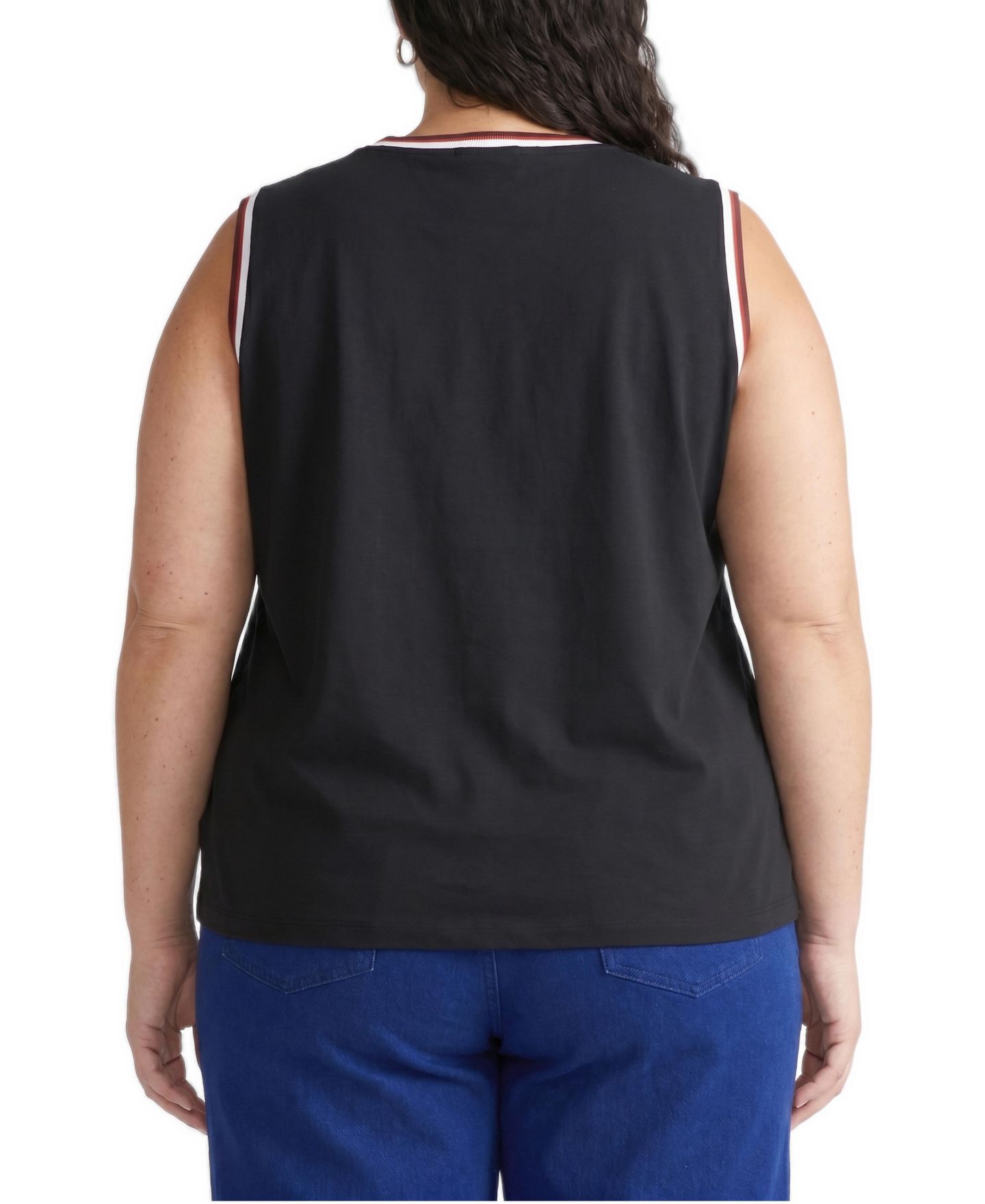 Женский топ Universal Standard Plus Size Patti Muscle, цвет: Чёрный / Полосатый — фото 2