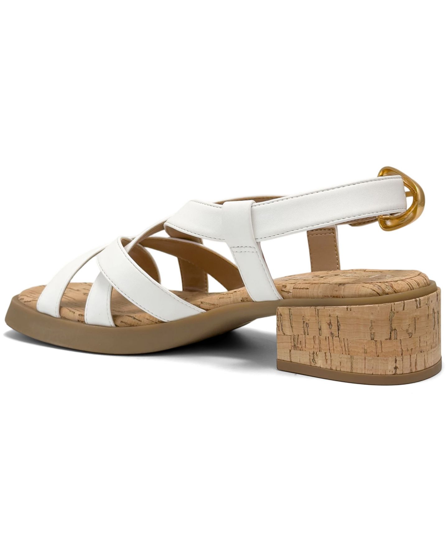 Женские сандалии Aerosoles Daily Low Heeled Strappy, цвет: Яркий белый искусственный — фото 6
