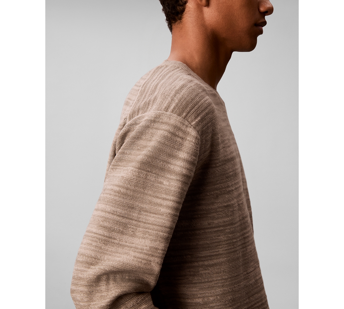 Calvin Klein Men's Textured Breathable Crewneck Sweater