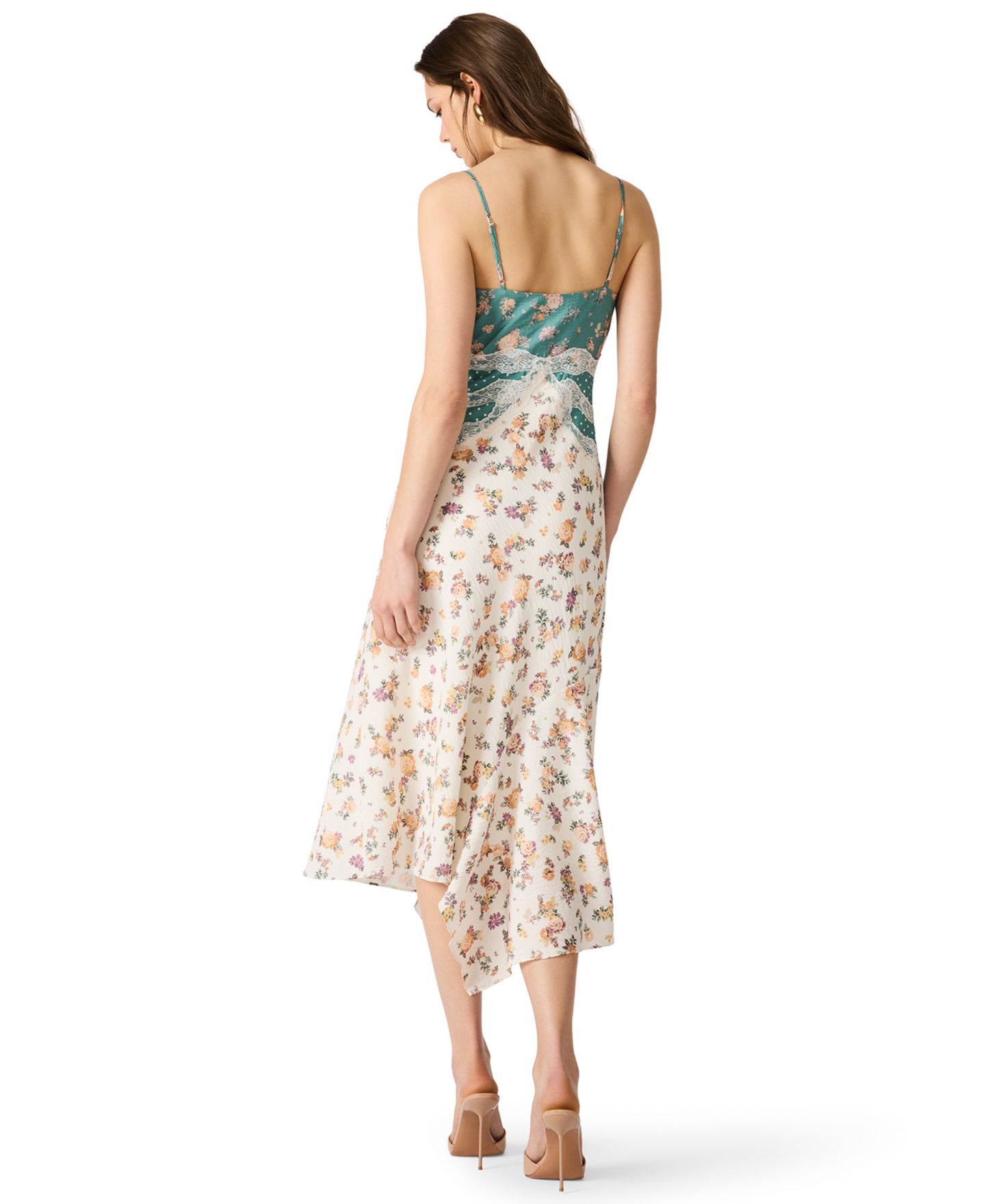 Женское платье Steve Madden Alesha Sweetheart Neck Sleeveless Midi, цвет: Зелёный — фото 5