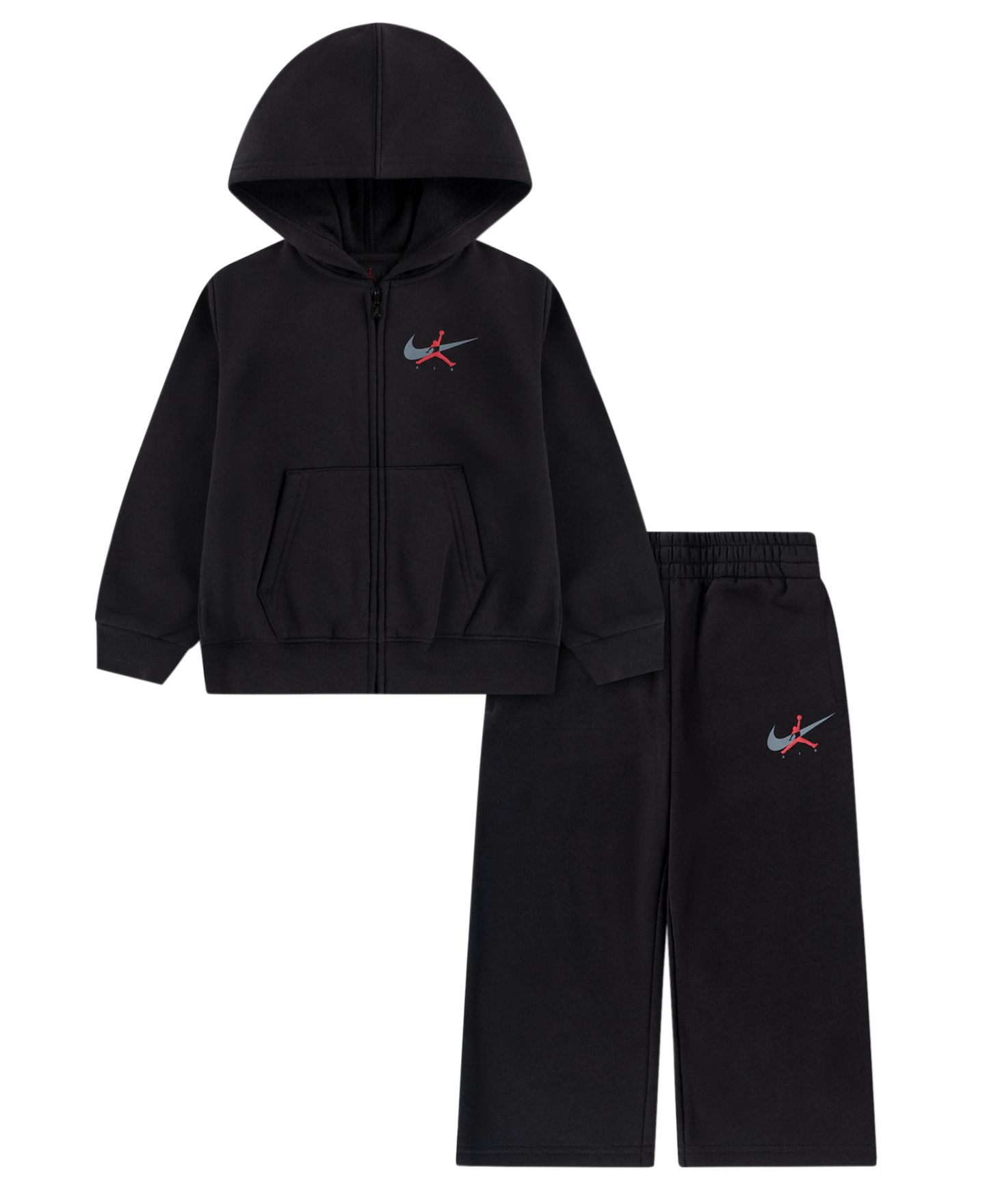 Комплект Jordan Long-Sleeve Hoodie and Pants, 2-Piece Set для мальчиков-малышей, цвет: Чёрный — фото 1