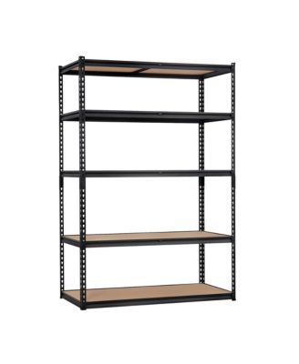 5 Tier Storage Shelf, Heavy Duty Metal Shelving Unit with Adjustable Shelves for Pantry or Basement